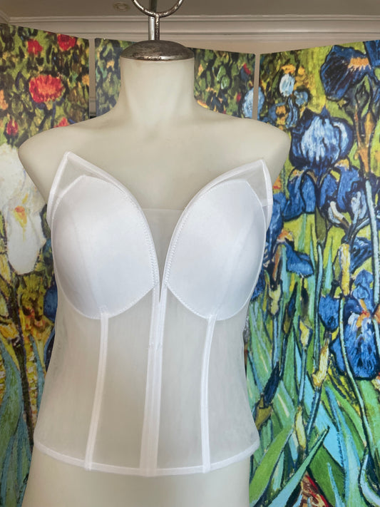 White cat eye corset